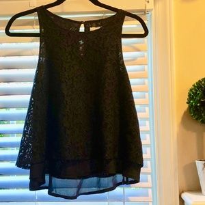 Navy lace Abercrombie & Fitch top